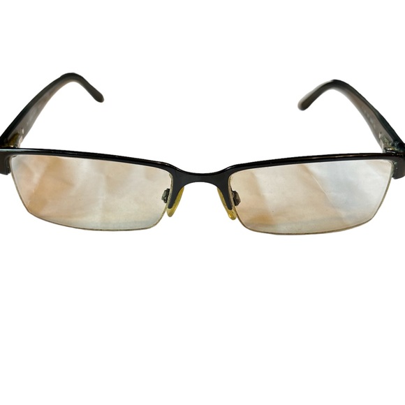 Burberry Other - BURBERRY Black Metal Half Rim Frame Glasses & Case